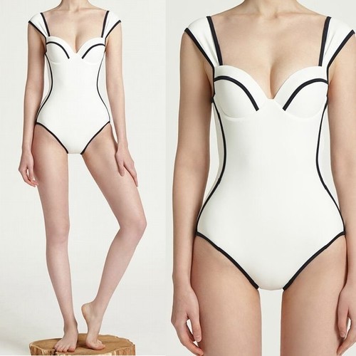 2カラー 水着 ワンピース シンプル ライン入り スイムウエアー リゾート ビーチ プール レディース Ladiesfashion Kandk