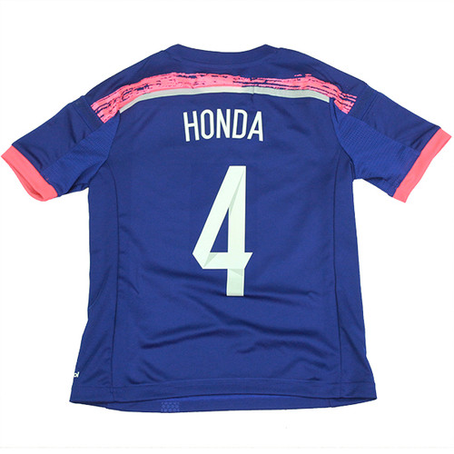 日本代表 13 14 ジュニア ホーム ユニフォーム 半袖 ジャパンブルー ホワイト ポップ Ad659 4 Honda 本田圭佑 Never Mind