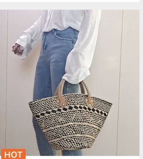 大人 編み バッグ カゴバッグ 可愛い おしゃれ 人気 4色 Dyh海外子供用品