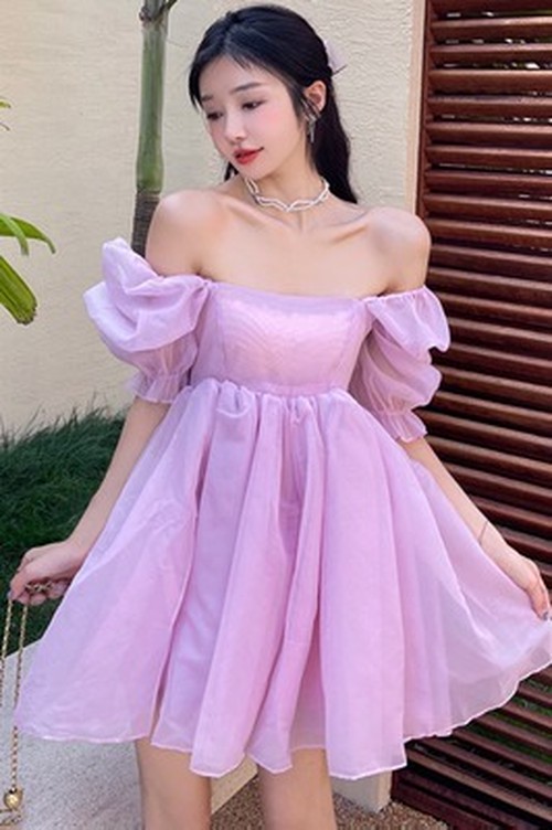 送料無料 気質 パフ ふわふわ プリンセスドレス 女 夏 フランス語 スウィート 初恋 ワンピース A 韓国レディースファッション通販 Whidy