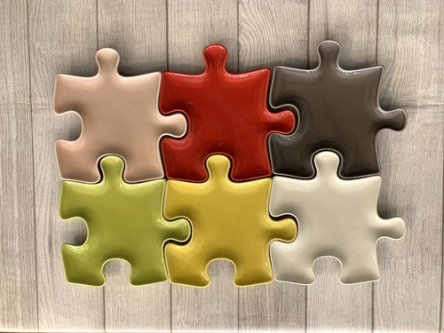 【波佐見焼】【中善窯】【パズル ワンピース プレート】 1ピース スタッキング おしゃれ 大人 カラフル かわいい 【波佐見焼】【中善窯】【パズル ワンピース プレート】 1ピース スタッキング おしゃれ 大人 カラフル かわいい