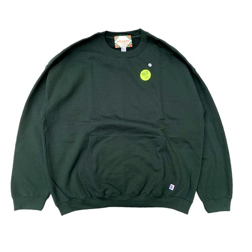 【RELAX FIT】MUFF POCKET CREW SWEAT (GREEN) 【RELAX FIT】MUFF POCKET CREW SWEAT (GREEN)