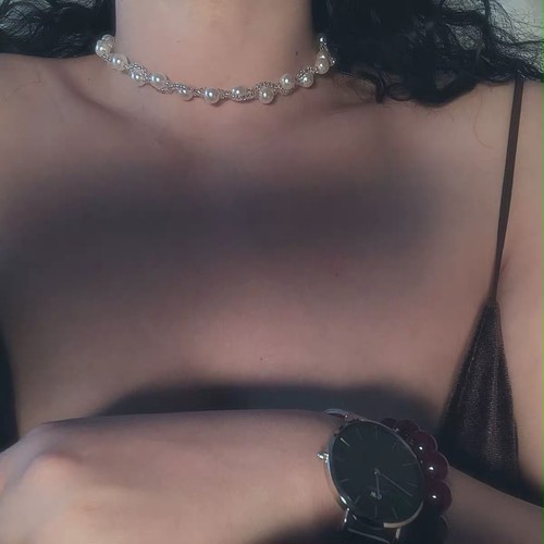 pearl beads choker pearl beads choker
