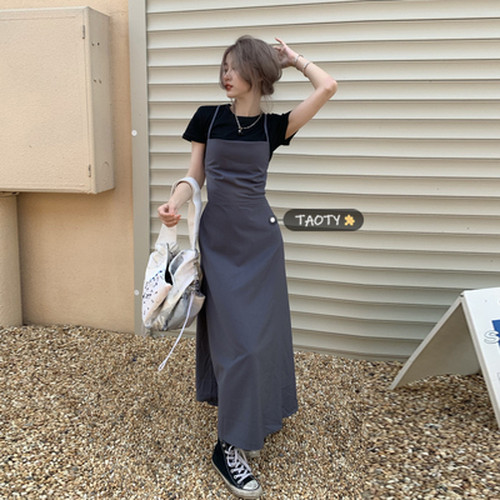 送料無料 ベスト ワンピース レディース 夏 設計感 気質 着やせ ウエストマーク ロ A 韓国レディースファッション通販 Whidy