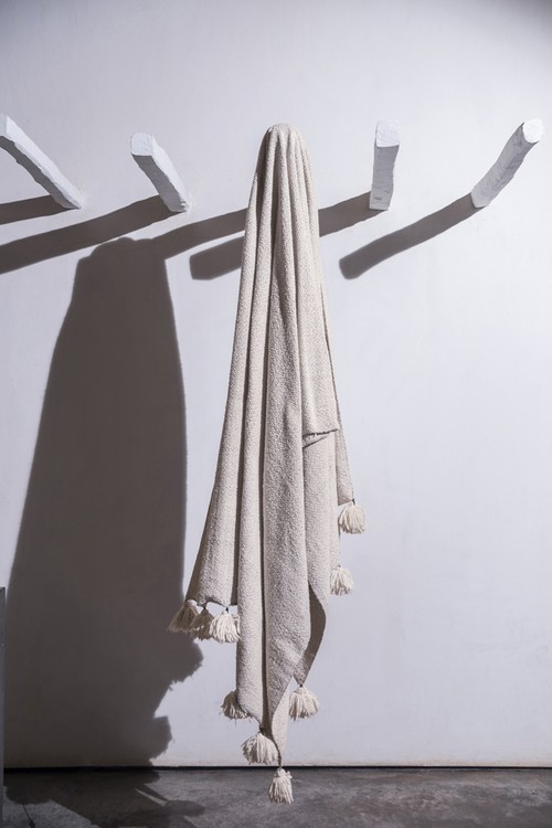 POMPOM BLANKET "ZIGZAG" medium