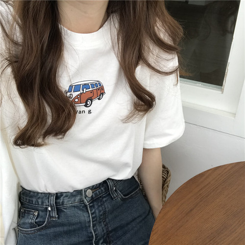 送料無料 ガーリー半袖イラストｔシャツ W 韓国レディースファッション通販 Whidy