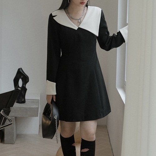 asymmetry collar one piece asymmetry collar one piece