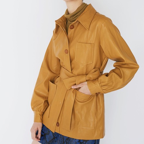 waist mark mustard leather jacket waist mark mustard leather jacket