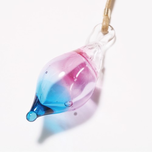 硝子のアロマペンダント <Blue & Gold Ruby> 硝子のアロマペンダント <Blue & Gold Ruby>