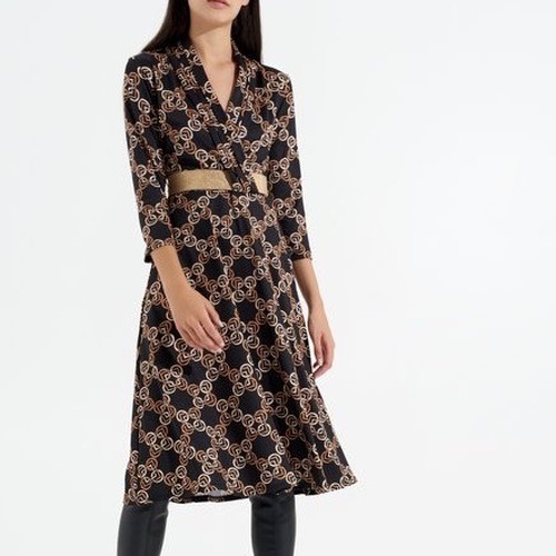 再入荷 Rinascimento チェーンプリントカシュクールストレッチワンピース M Rin 25 000 Tax アトリエ78 インポートセレクトショップ