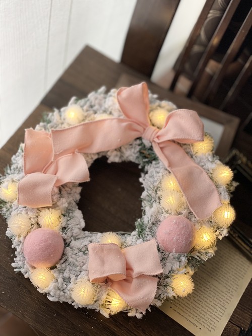 クリスマスリース ピンク Houkiboshi