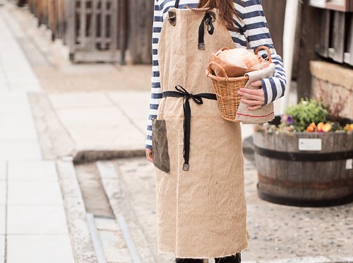 bitterオリジナルビンテージエプロン　生成りタイプ