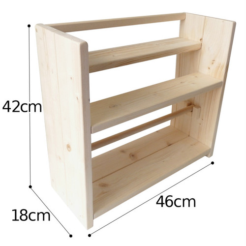 スパイスラックmaki2 コストコサイズ対応型 W46 無塗装 無垢材 インテリア おしゃれ 調味料 調味料ラック 収納ラック 収納 家具 Mapleポッポ ハンドメイドの絵本棚 子供用家具