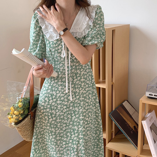送料無料 ミントグリーン半袖ワンピース W 韓国レディースファッション通販 Whidy