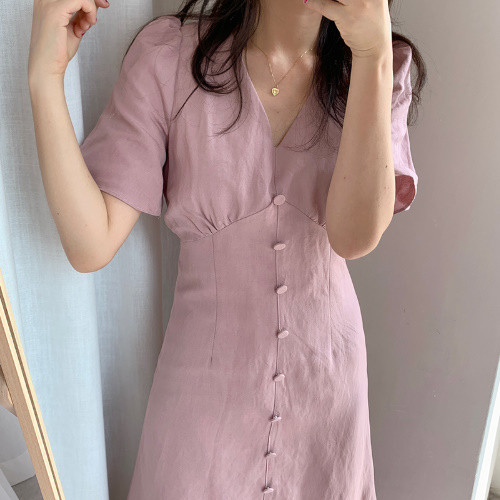 送料無料 半袖 ワンピース 膝下丈 ナチュラル系 シンプルスタイル デイリー使い デートコーデ モテコーデ 大人可愛い 大人カジュアル 清楚系 Eine Katze