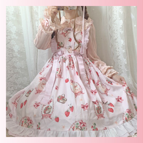 お取り寄せ セット いちご バスケット ラビット ジャンスカ ヘッドドレス Louis Lover