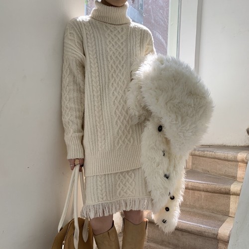cable knit fringe set up 2c's cable knit fringe set up 2c's
