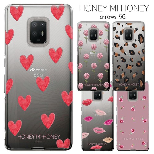 Arrows 5g Honey Mi Honey クリア ケース カバー ハード ハードケース クリアケース かわいい グッズ ハニーミーハニー 簑島三佳 ハート リップ 花柄 レオパード ヒョウ柄 F 51a Arrows5g アローズファイブジー アローズ5g アローズ スマホカバー スマホケース S Ow 7g7