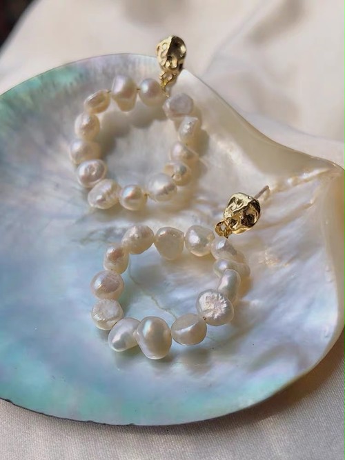 baroque pearl foop pierce/earring baroque pearl foop pierce/earring