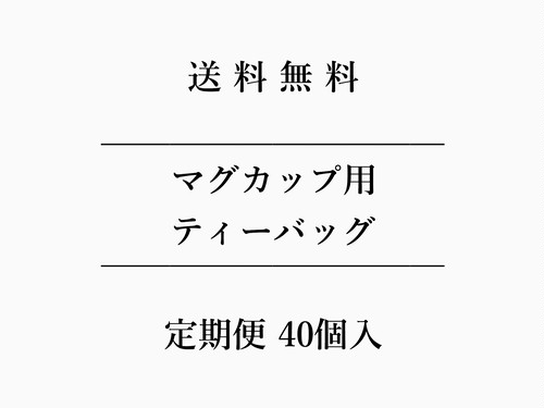 ｜ 定期便 ｜マグカップ用ティーバッグ40個入