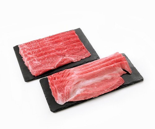 黒毛和牛霜降肉・赤身肉食べ比べスライスセット 500g 黒毛和牛霜降肉・赤身肉食べ比べスライスセット 500g