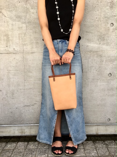 ミニトート ブラウン L