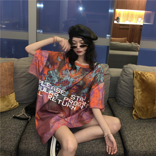 ガーリータイダイプリントビッグTシャツ A53 ガーリータイダイプリントビッグTシャツ A53