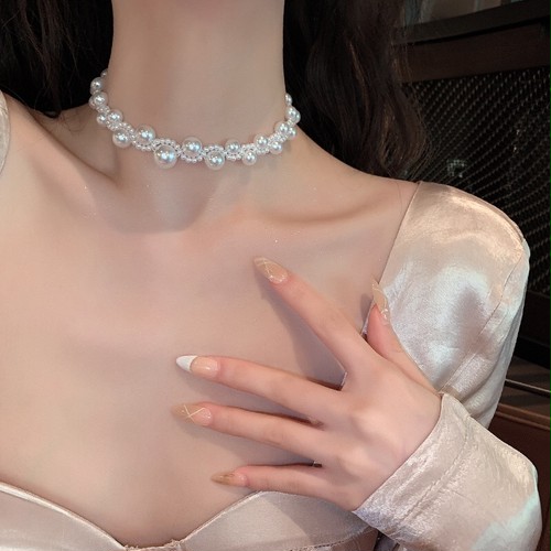 random pearl choker random pearl choker