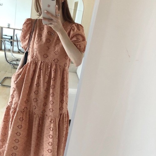 フラワーレースハイウエストワンピース U5632 Udresser