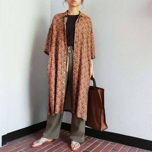 UNIVERSAL OVERALL(PAISLEY OPEN COLLAR SHIRT DRESS ) UNIVERSAL OVERALL(PAISLEY OPEN COLLAR SHIRT DRESS )