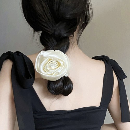 big white rose chouchou big white rose chouchou