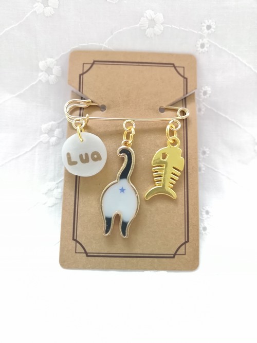 保護活動応援グッズ おしり猫 チャーム Cucue Ribbon