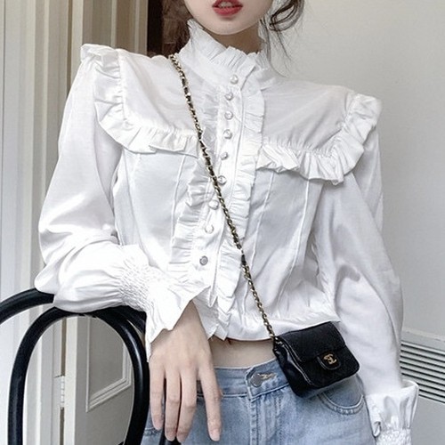frill lined blouse 2c's frill lined blouse 2c's