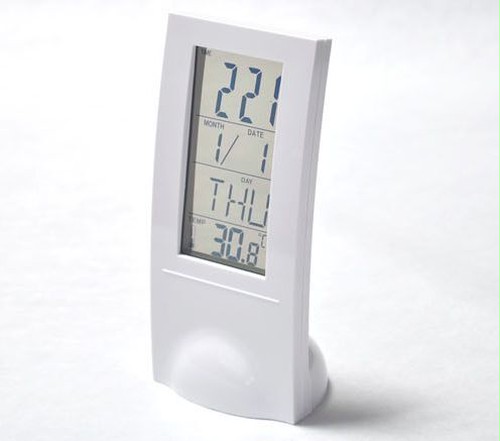 予約 温度計付目覚まし時計 デジタル時計 置き時計 めざまし時計 卓上時計 デジタルクロック カレンダー アラーム スヌーズ機能 シンプル ブラック ホワイト 黒 白 Cw A 2907 Styleline