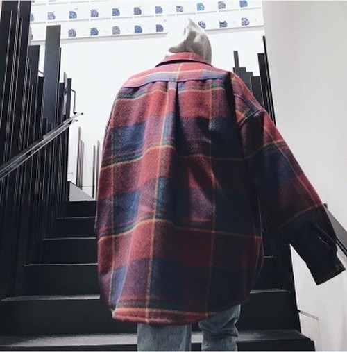 チェックアウター メンズ ストリート 韓国 Aloof 韓国 ストリート