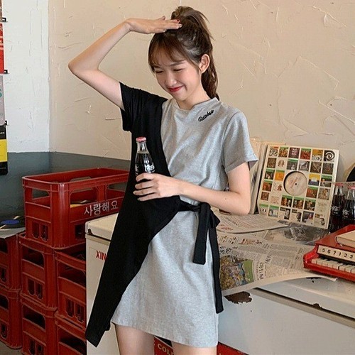 Tシャツワンピース レディース 個性的 10代 代 30代 40代 50代 ミニ丈 半袖 春 夏 秋 冬 デート 女子会 通勤服 通学服 Ol 大学生 肩空き おしゃれ ろりーた ワンピース 個性的 ワンピース Joliefille