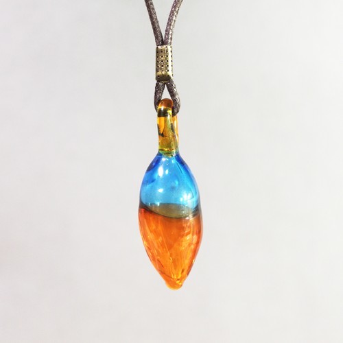 硝子のアロマペンダント <Orange&Blue> 硝子のアロマペンダント <Orange&Blue>