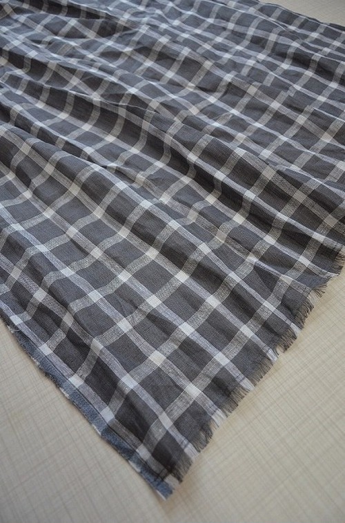 グレーチェックストール Kotimekko