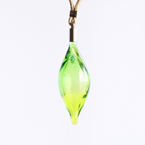 硝子のアロマペンダント <Olive Green & Light Blue> 硝子のアロマペンダント <Olive Green & Light Blue>