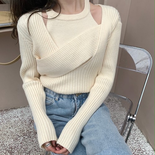 holder neck layer knit 2c's holder neck layer knit 2c's