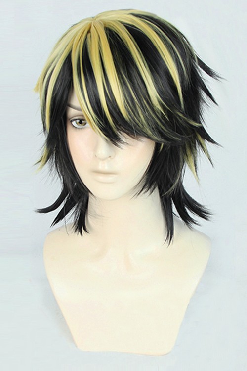 コスプレ耐熱ウィッグ ブラック ゴールド セミロング メッシュ ウィッグ 東京卍リベンジャーズ 羽宮一虎 等 即納品 文化雑貨スタジオ凛 コスプレ 撮影用衣装 ウィッグ 小道具 武器 雑貨 の通販サイト