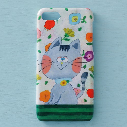 送料無料 スマホケース スマホカバー Iphone Galaxy Xperia ほぼ全機種対応 イラストが可愛い テーマ 猫 花 オリジナルスマホケース Marupon Store