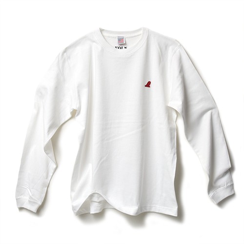 RED FIN HEAVY WEIGHT L/S T-SHIRT - WHITE