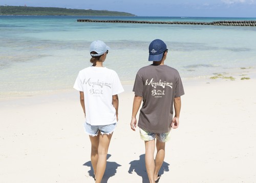 MIYAKOJIMA BEACH Back Print Beach T shirt 001 MIYAKOJIMA BEACH Back Print Beach T shirt 001