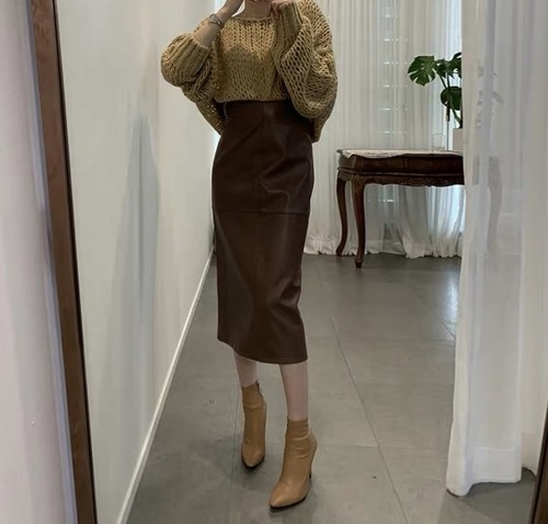 leather long skirt 2c's leather long skirt 2c's