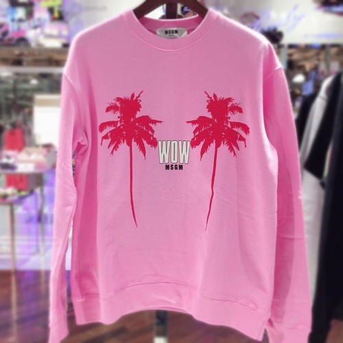 Msgm エムエスジーエム Palm Tree Sweat 2641mdm177 ピンク トレーナー レディース Brillante ブリランテ