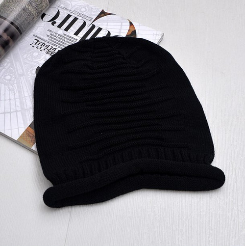ニット帽 黒 ニットキャップ メンズ レディース ユニセックス キャップ 帽子 男女兼用 無地 防寒 シンプル カジュアル ブラック Mai 14 S Select