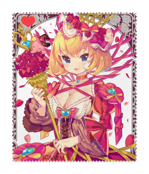 オリジナルメガネ拭き ハートのクイーン いかり M S Marche