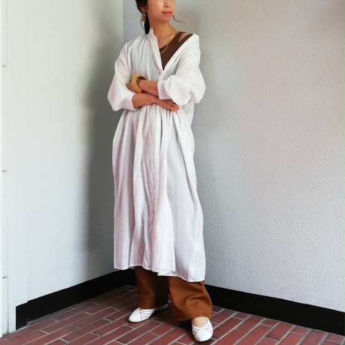 THIS IS MY HAPPY THINGS (Cotton Voile×Leverse Laceシャツワンピース) THIS IS MY HAPPY THINGS (Cotton Voile×Leverse Laceシャツワンピース)
