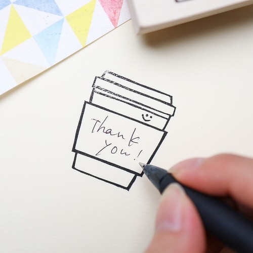 〈はんこ〉メッセージが書けるテイクアウトコーヒー 〈はんこ〉メッセージが書けるテイクアウトコーヒー